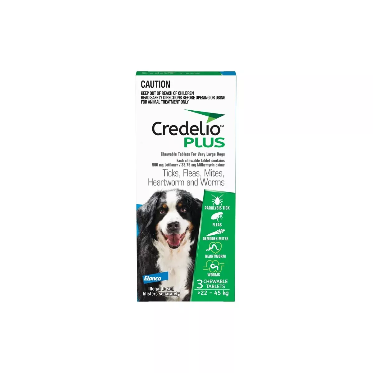 Credelio Plus Chews For Dogs 48.1-99lbs (Blue)