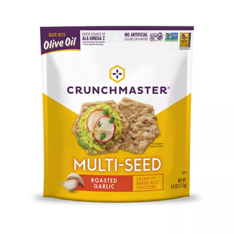 Crunchmaster – Multi-Seed Baked Crackers – Roasted Garlic