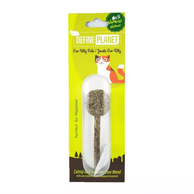 Define Planet Catnip Ball on Silver Vine Wand