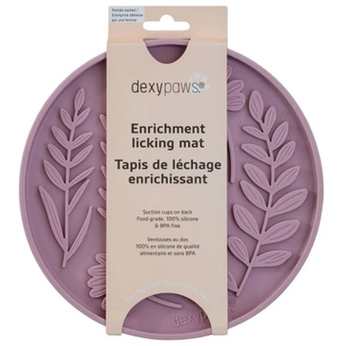 Dexypaws Leaf Pattern Pet Enrichment Lick Mat