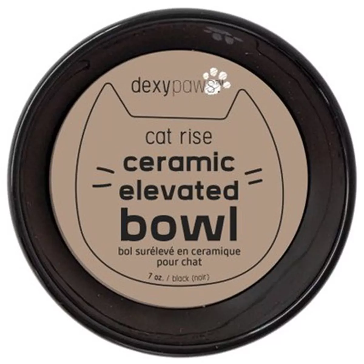 Dexypaws Raised Ceramic Cat Bowl