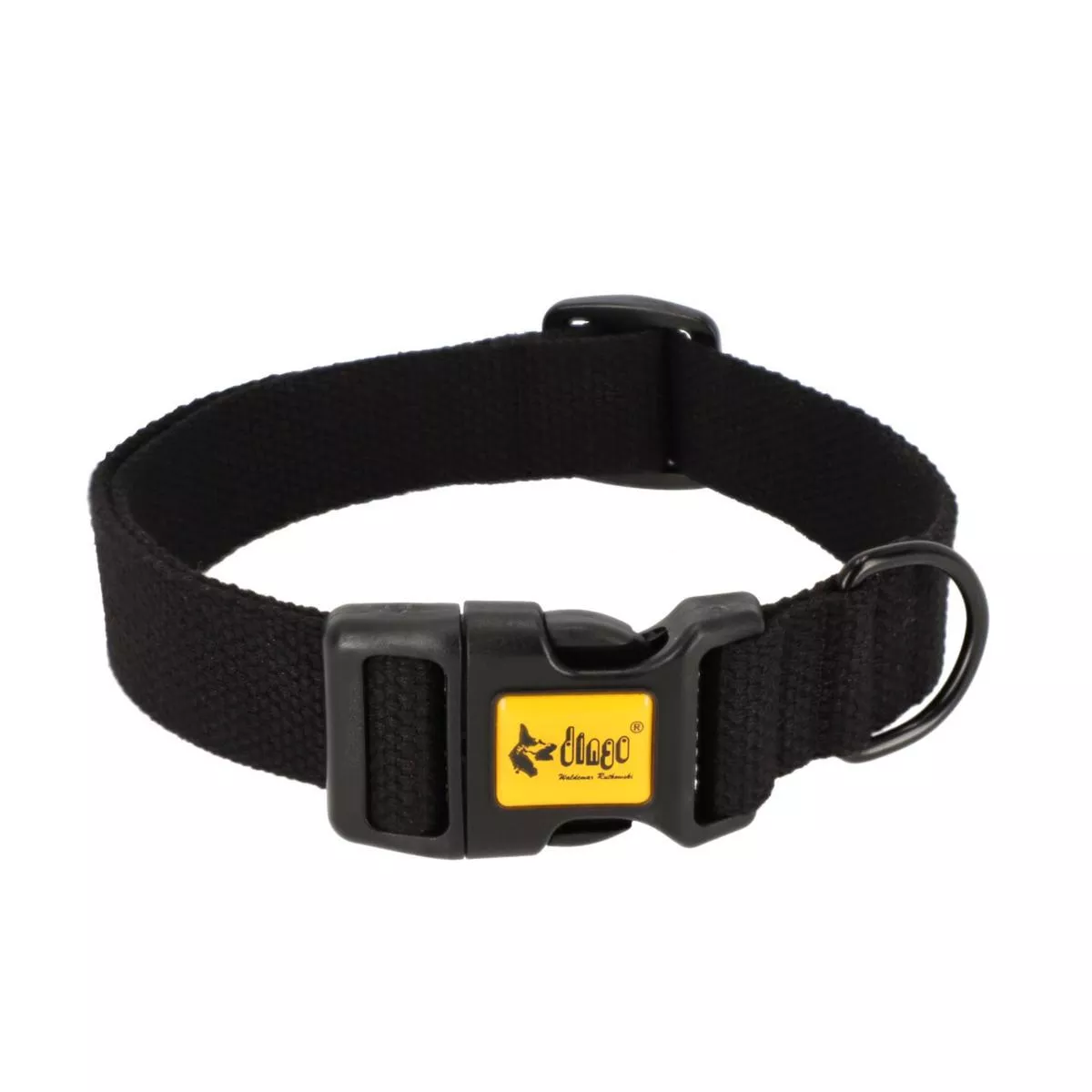 Dingo Cotton Collar Black – Small | Leather