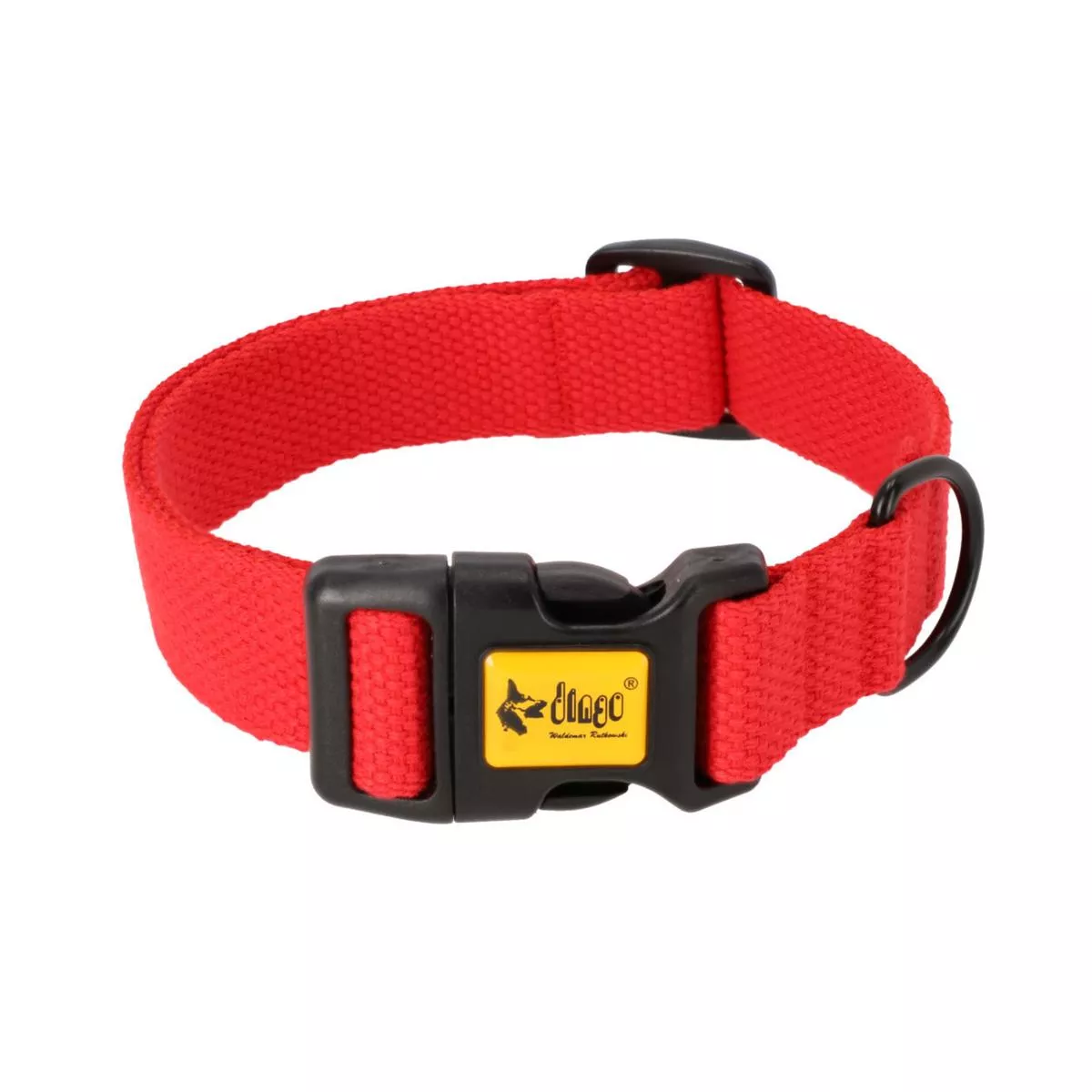 Dingo Cotton Collar Red – X Large | Leather
