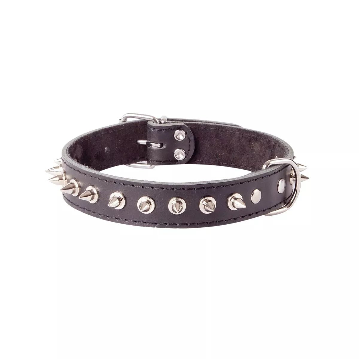 Dingo Spiked Leather Collar – Medium | Leather