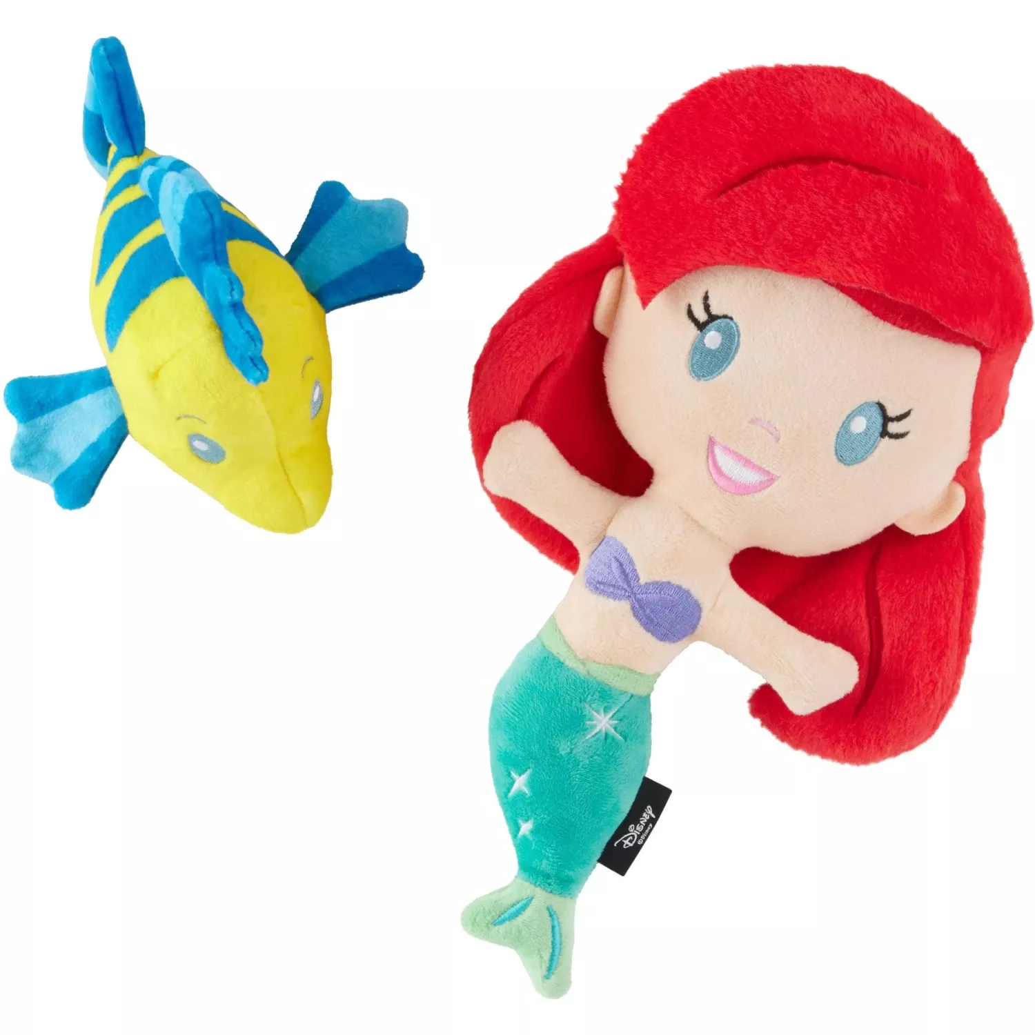 Disney Princess Ariel Plush Squeaky Dog Toy, 2 Count