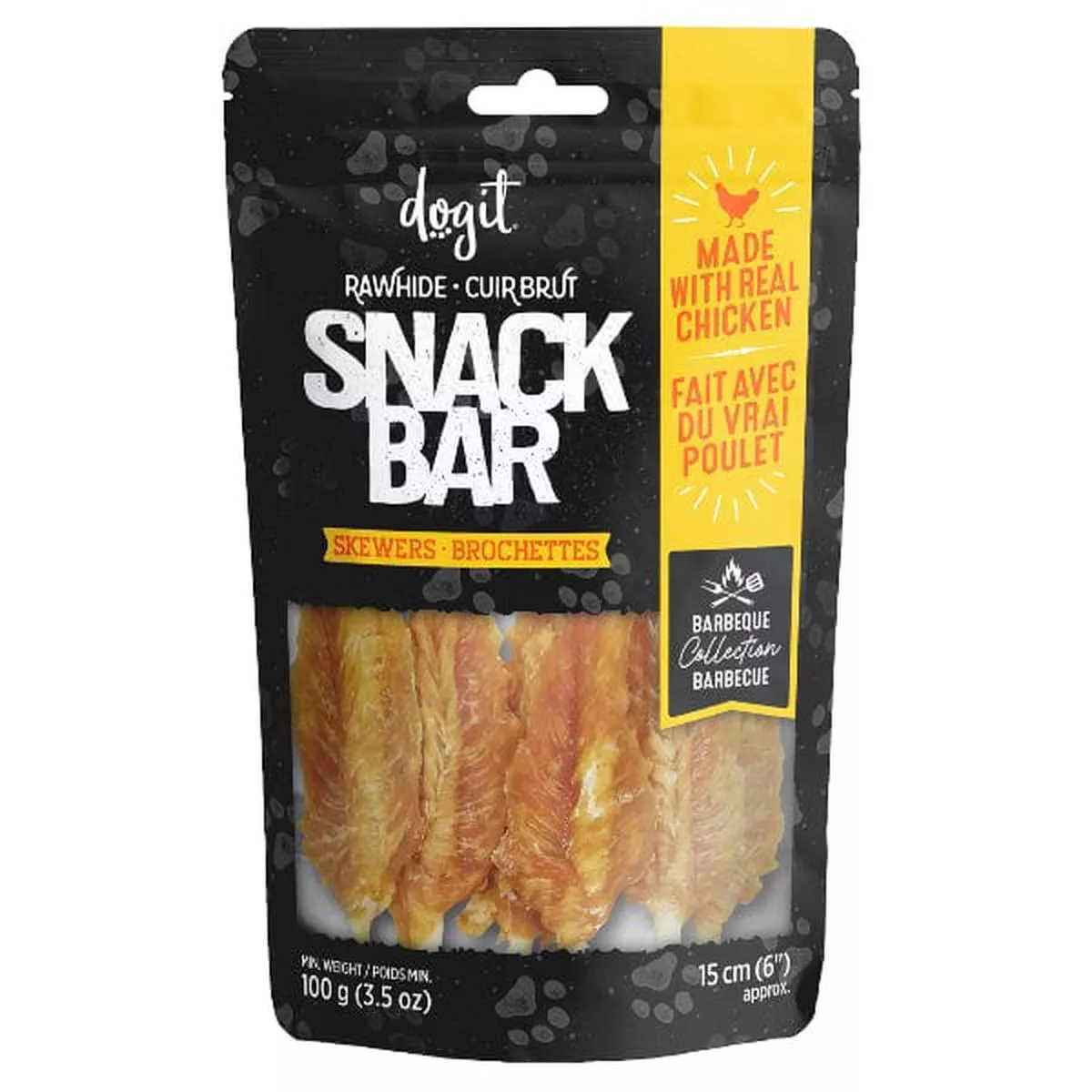 Dogit - Snack Bar - Chicken & Beefhide Skewers