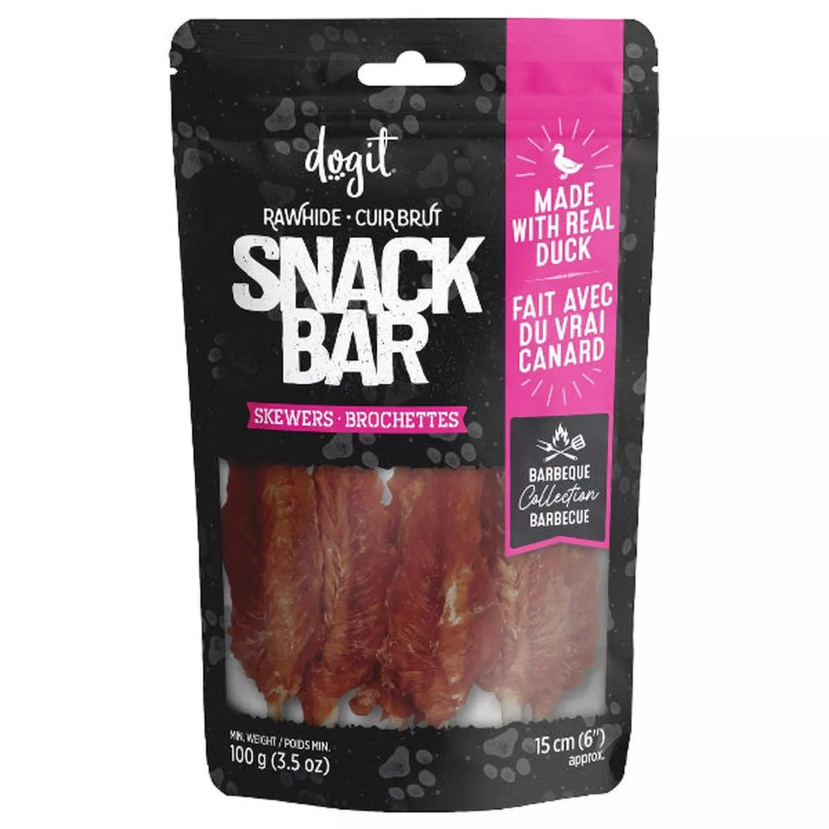 Dogit - Snack Bar - Duck & Beefhide Skewers