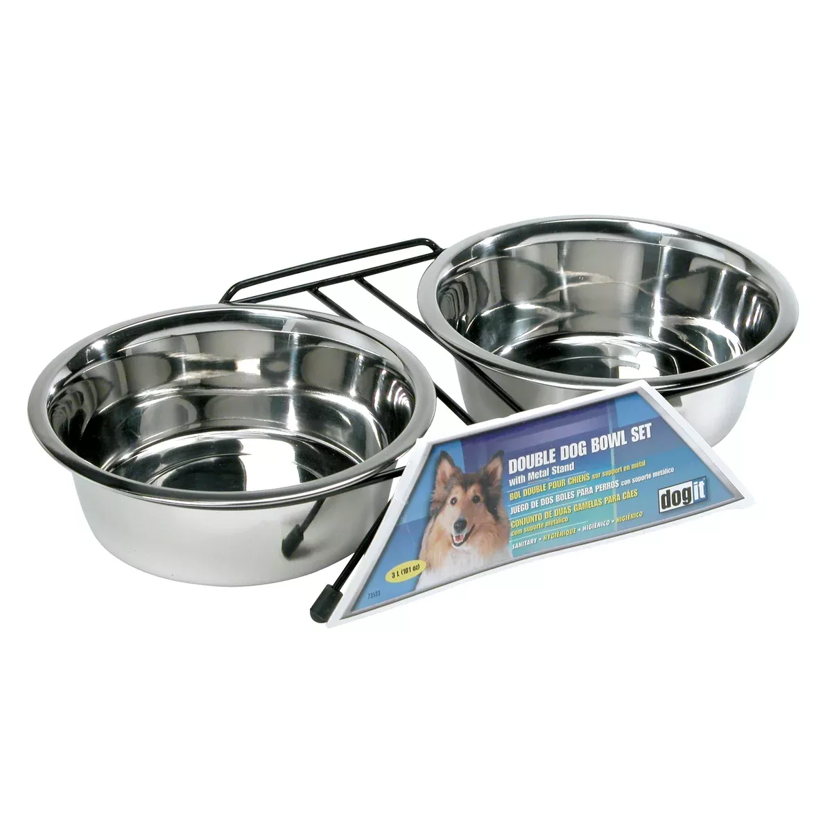 Dogit Stainless Steel Double Dog Diner -Large
