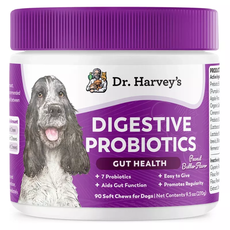 Dr Harvey's Digestive Probiotic Chews PB 9.5 Oz