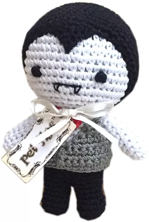 Dracula Crocheted Knit Knack Pet Toy