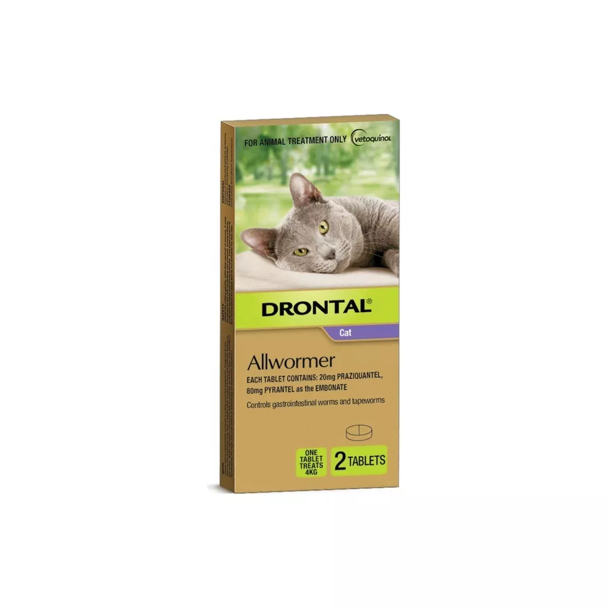 Drontal Allwormer For Cats Up to 8.8lbs (4kg)