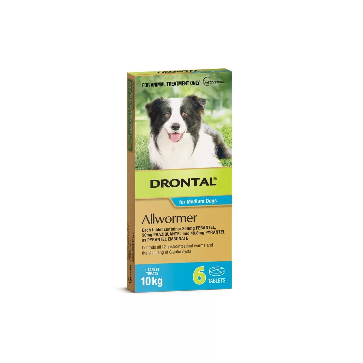 Drontal Allwormer for Medium Dogs Up to 22lbs (10kg)