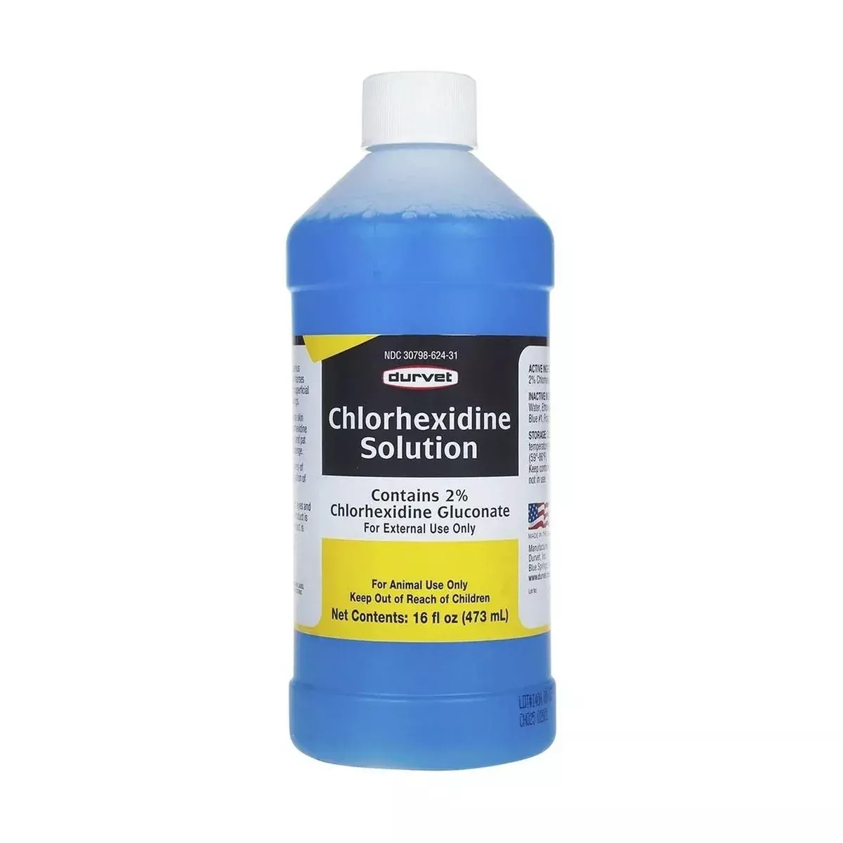 Durvet Chlorhexidine 2% Solution Antiseptic & Antimicrobial Disinfectant 16 oz.