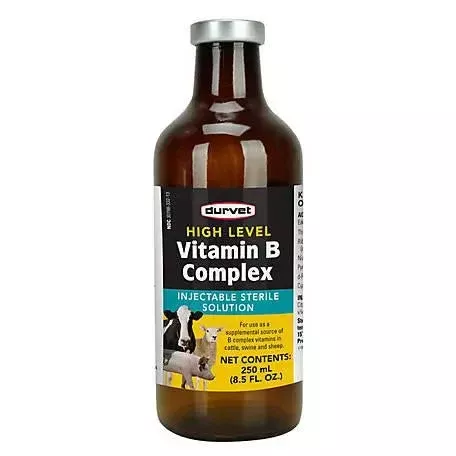Durvet High-Level Livestock B Complex Vitamin Injectable Solution 250mL