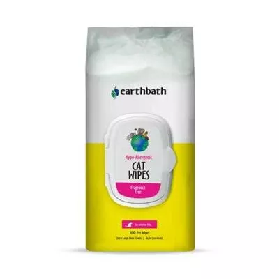 Earthbath Cat Hypoallergenic Grooming Wipes 100ct