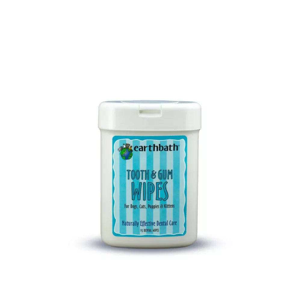 Earthbath Tooth and Gum Wipes for Dogs and Cats