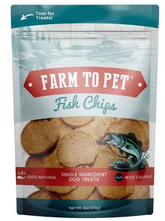 FARM TO PET FISH CHIPS 4 OZ