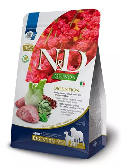 Farmina - N&D Dog - Medium & Maxi - Quinoa Lamb Digestion