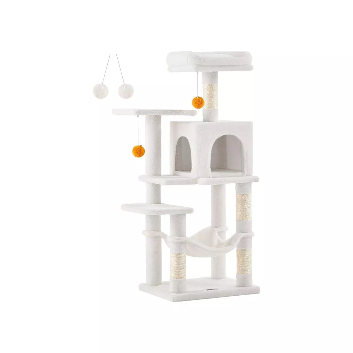 Feandrea Tall Cat Tree Tower Cream White