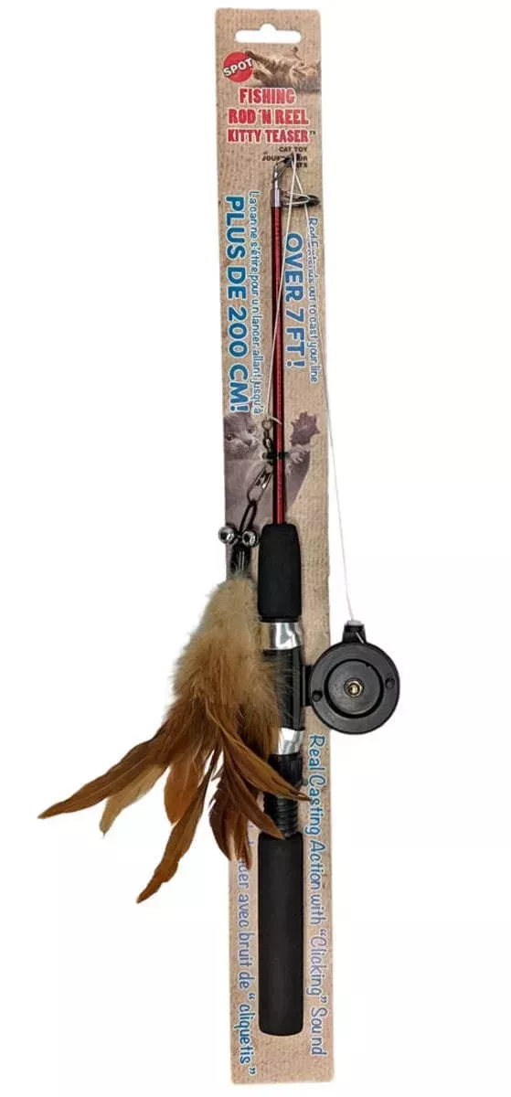 Fishing Rod N' Reel Kitty Teaser Cat Toy