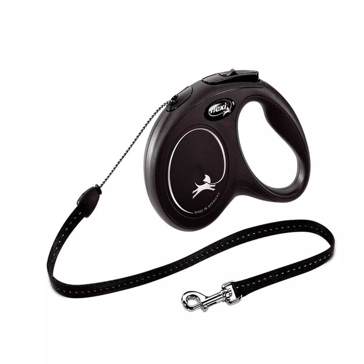 Flexi Classic Cord Retractable Dog Lead Black