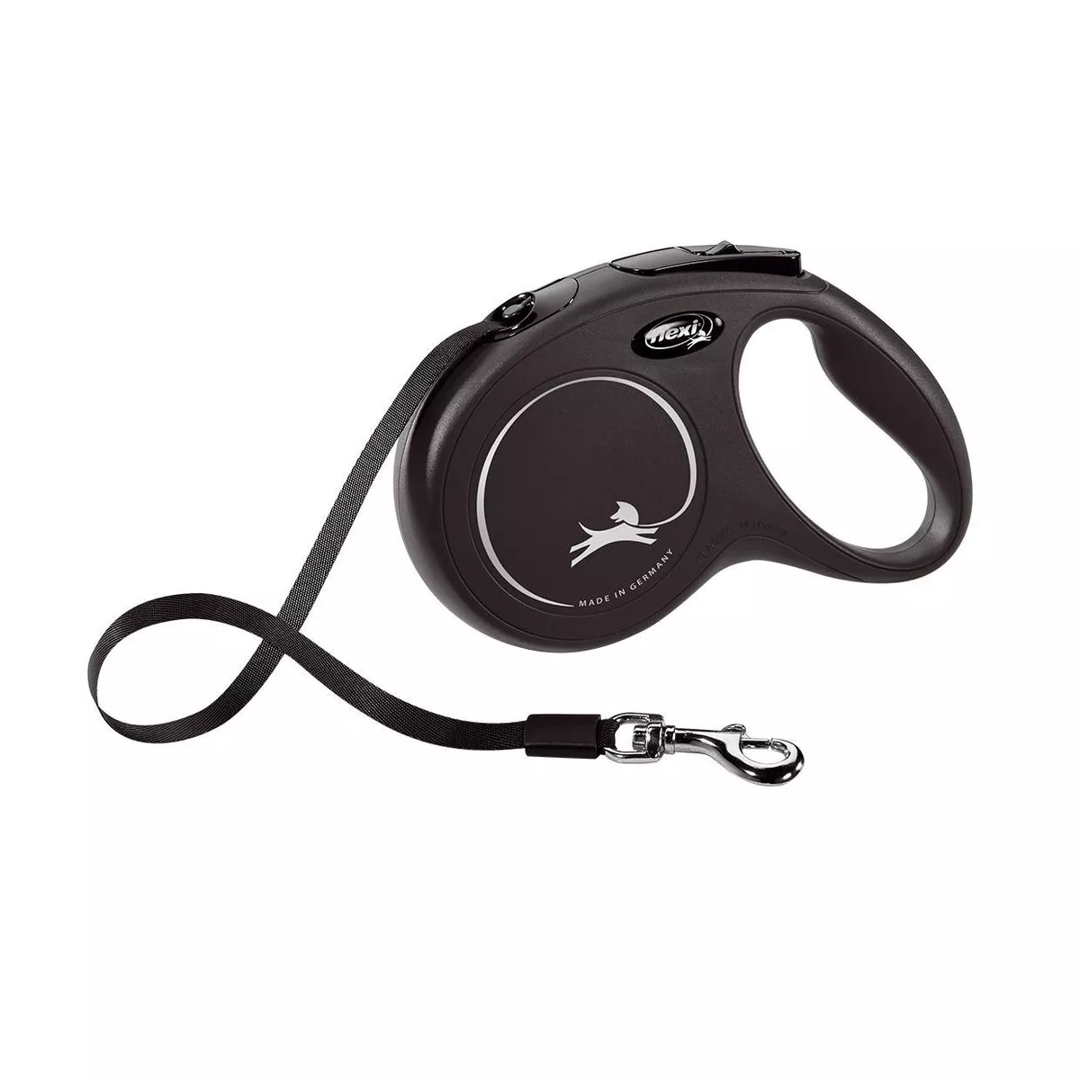 Flexi Classic Tape Retractable Dog Lead Black Medium 5m
