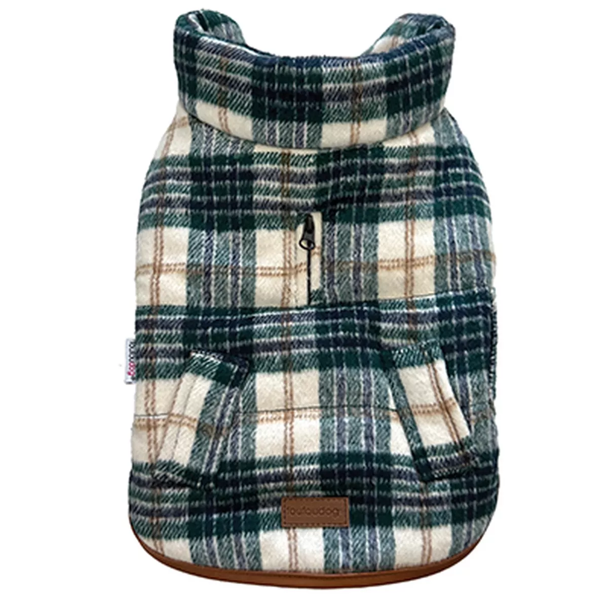foufouBrands Plaid Shacket Dog Coat