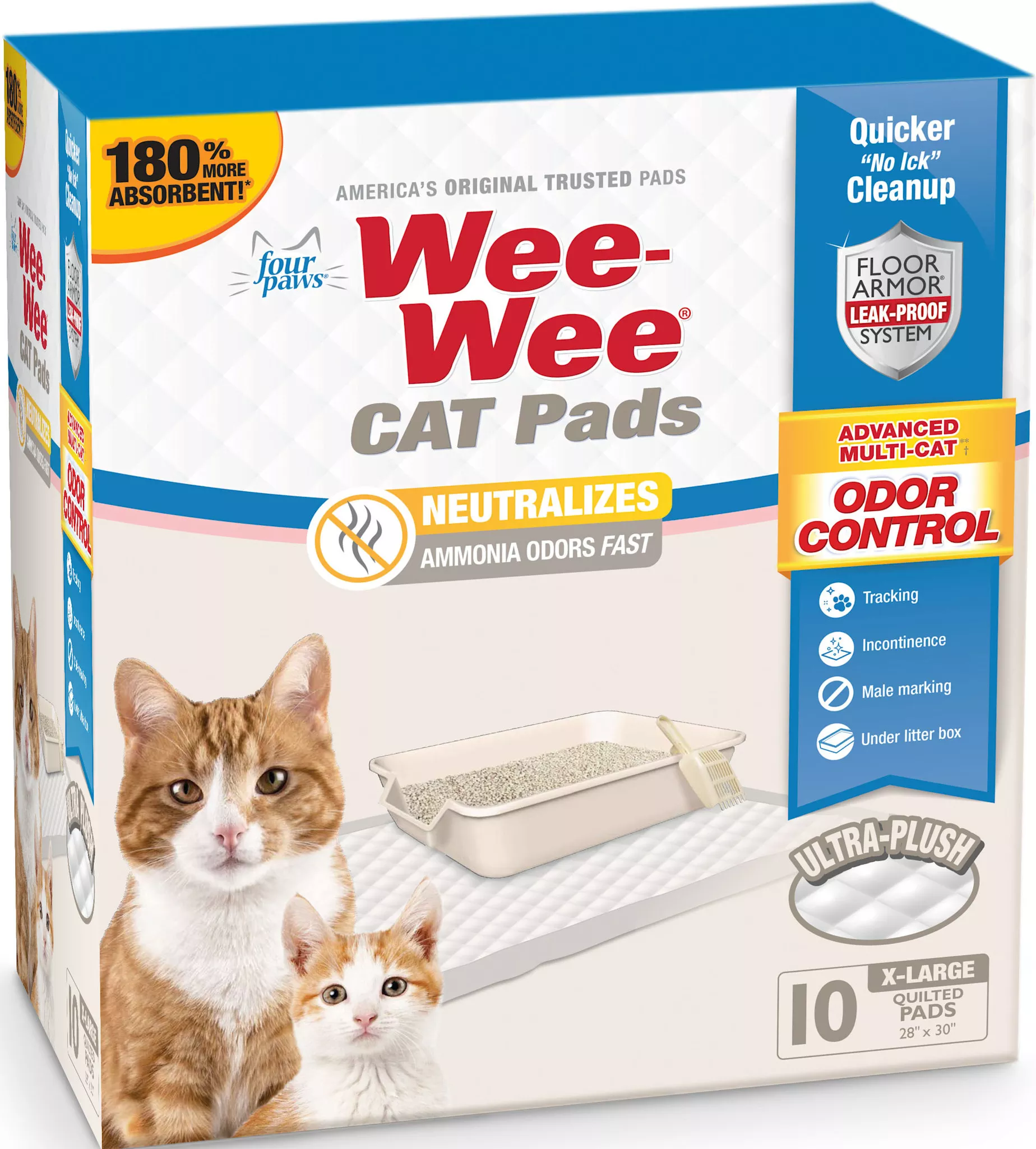 Four Paws Cat Wee Wee Pads 10 Pk