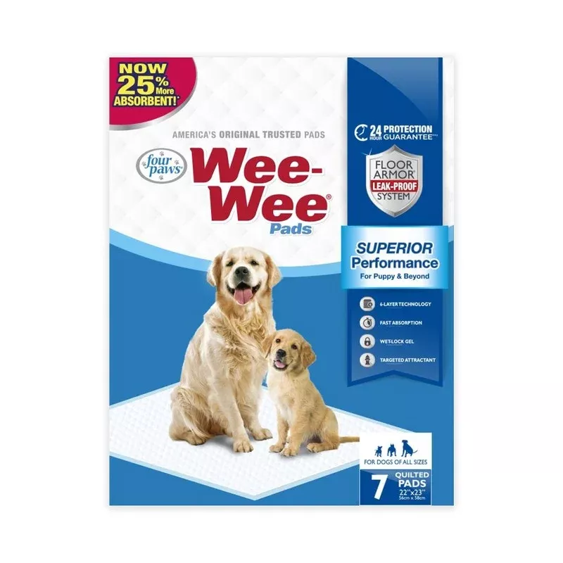 Four Paws Inc Wee-Wee Superior Performance Dog Pee Pads 7 count
