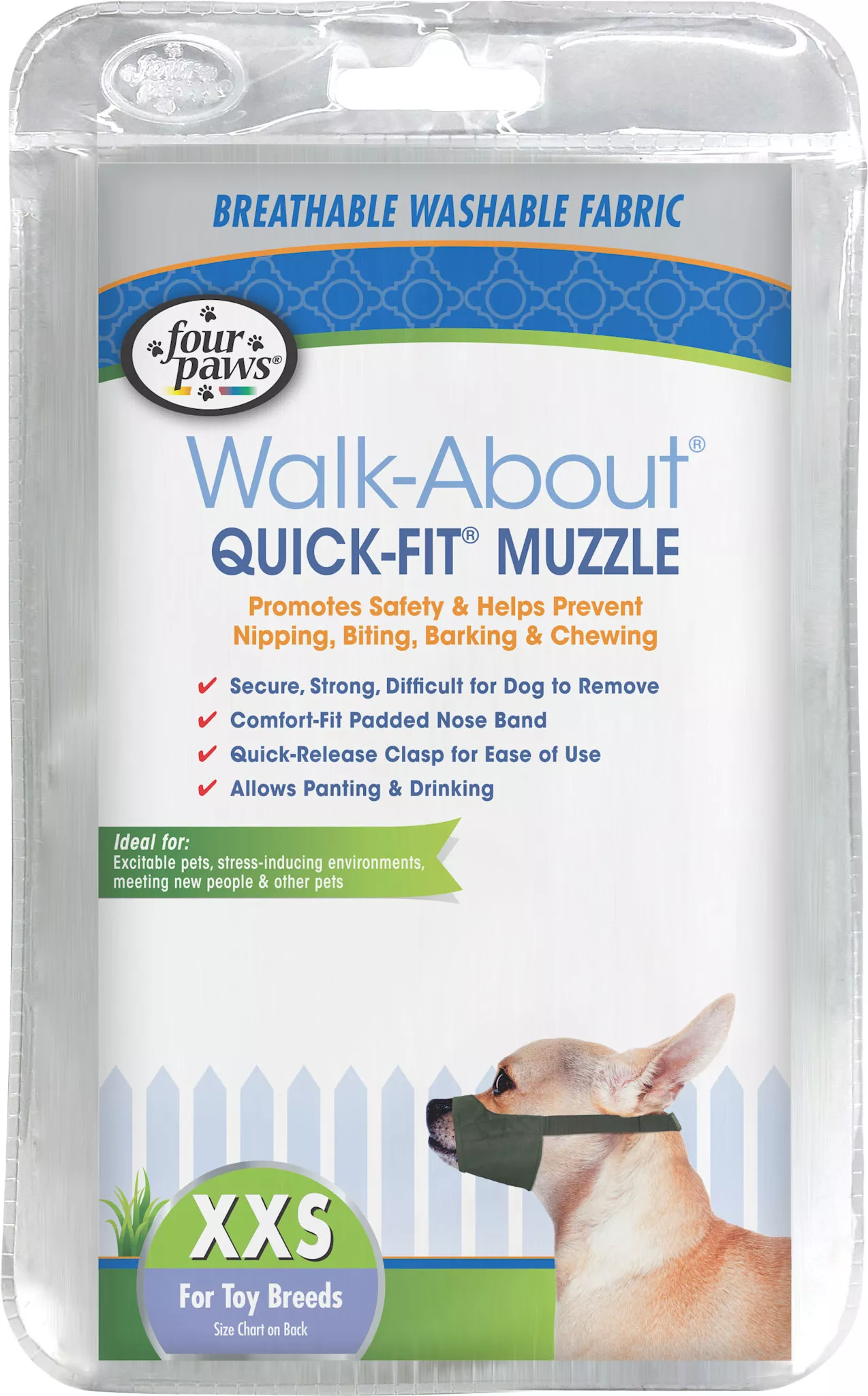 Four Paws Walk About Quick FitDog Muzzle XXSmall