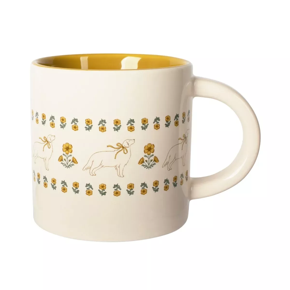 Fringe PetShop Sculpted Mug - Block Print Dog