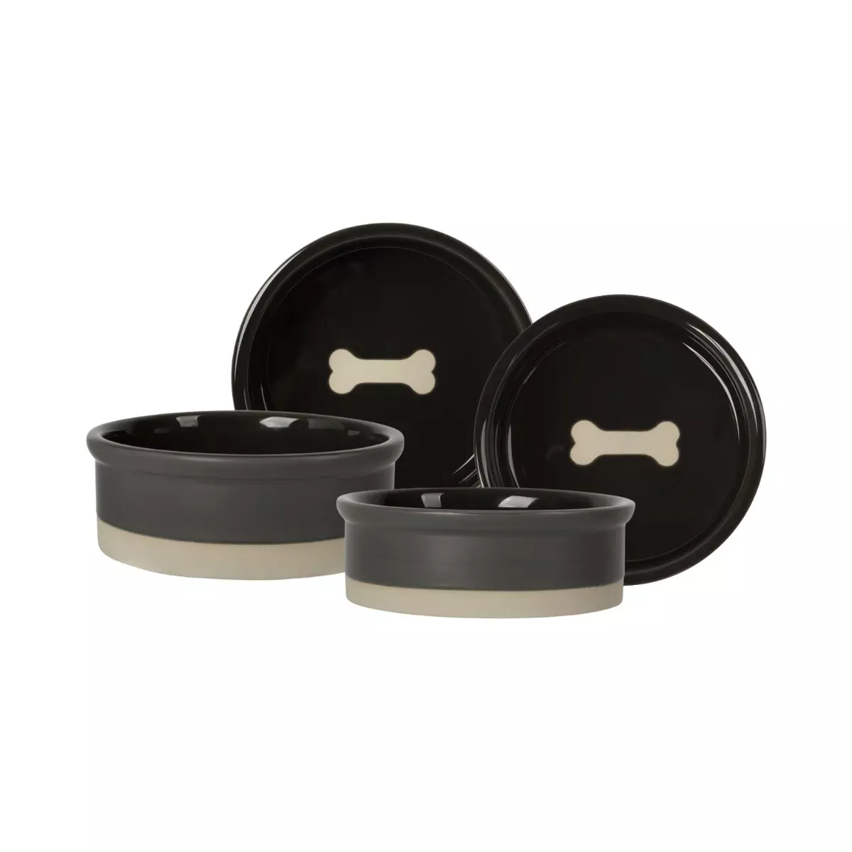 Fringe PetShop Stoneware Dog Bowl - Bone