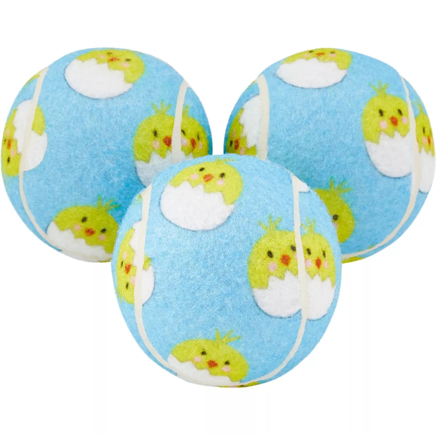 Frisco Easter Fetch Squeaky Tennis Ball Dog Toy, Medium, 3 Count