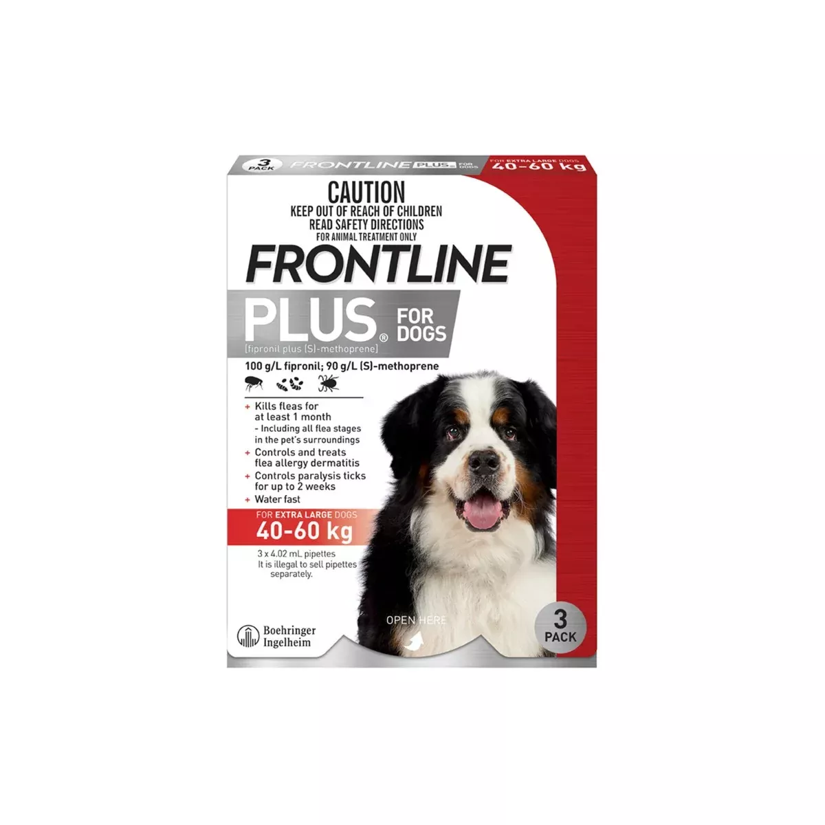 Frontline Plus for Extra Large Dogs 89–132 lbs – Red