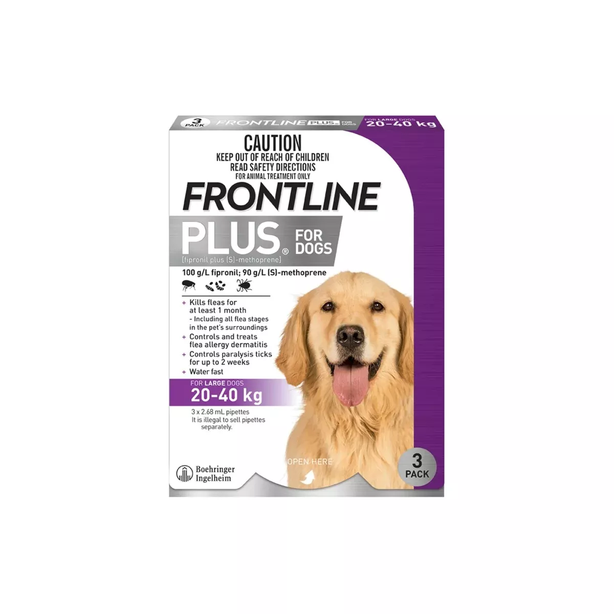 Frontline Plus for Large Dogs 45-88 lbs - Purple