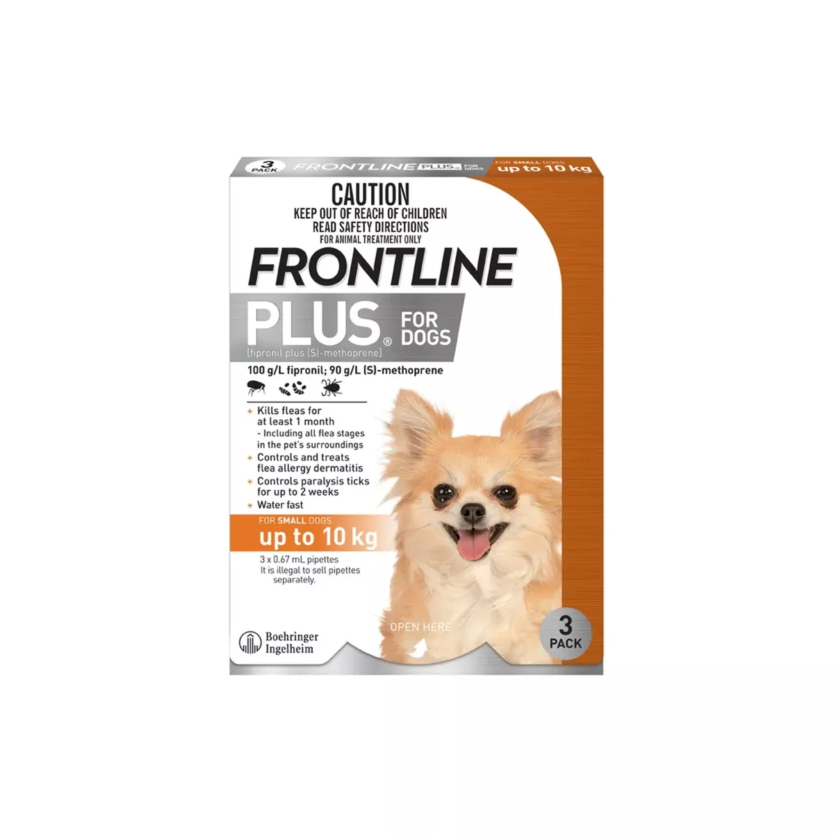 Frontline Plus for Small Dogs 5–22 lbs – Orange