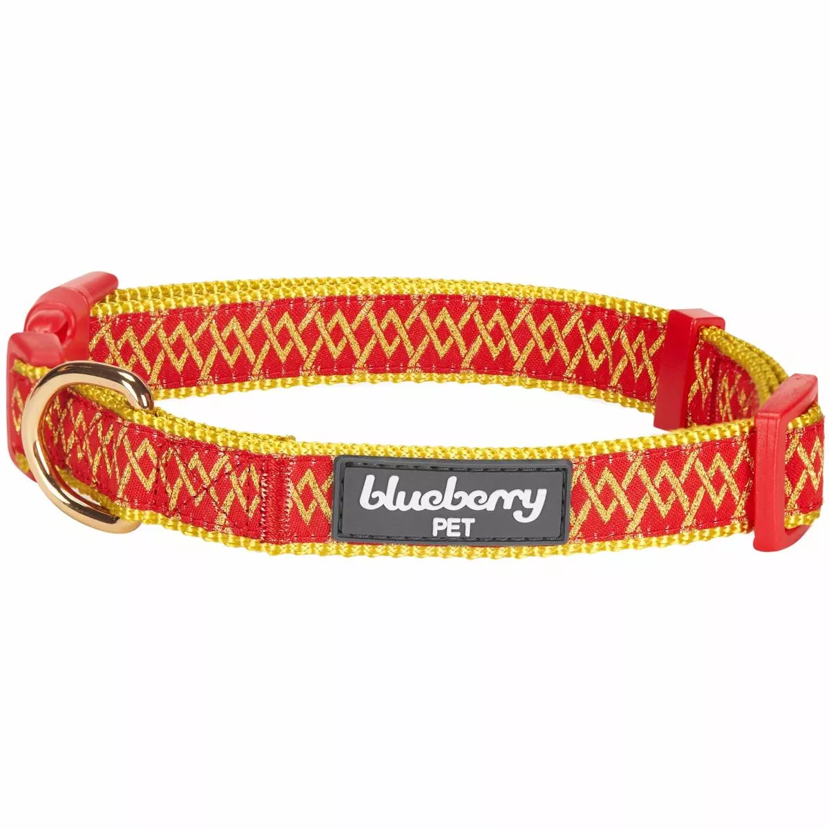 Geometric Designer Metallic Thread Dog Collar Stylish Pets
