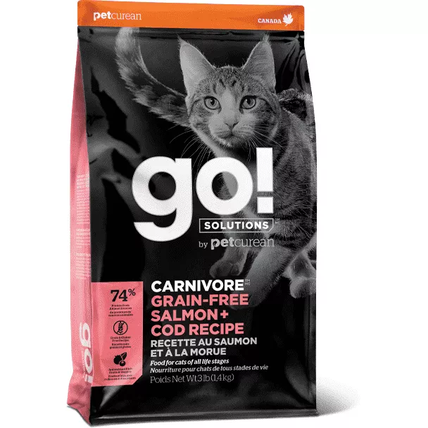 Go! Carnivore Grain Free Salmon + Cod Recipe for cats