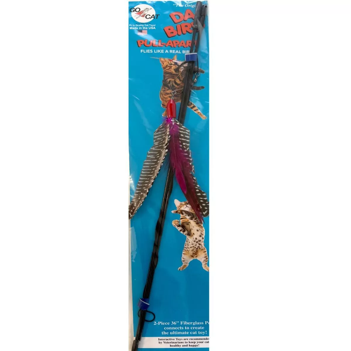 Go Cat Da Bird Pull Apart Feather Wand