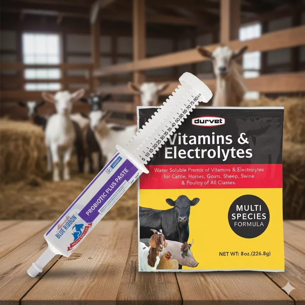 Goat Boost Care Kit Electrolytes & Probiotic Paste Animal Health Bundle