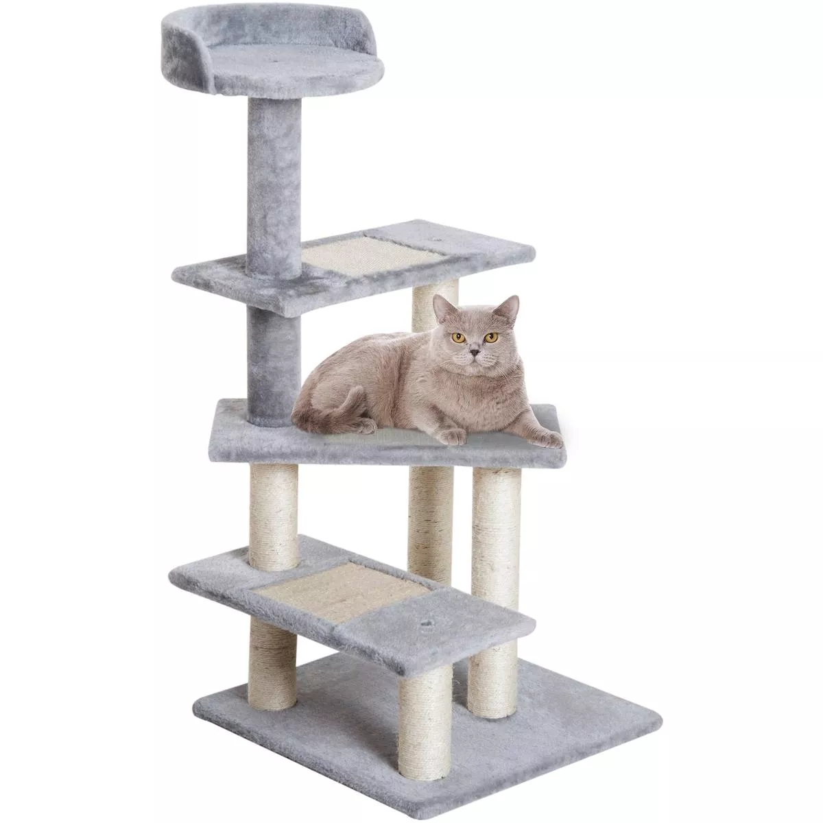 Grey Cat Tree, Sisal Scratch Scratching Post