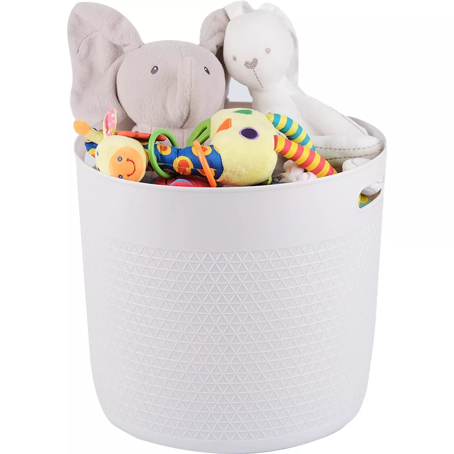 Hanamya Storage Organizer Cat & Dog Storage Basket, Off White