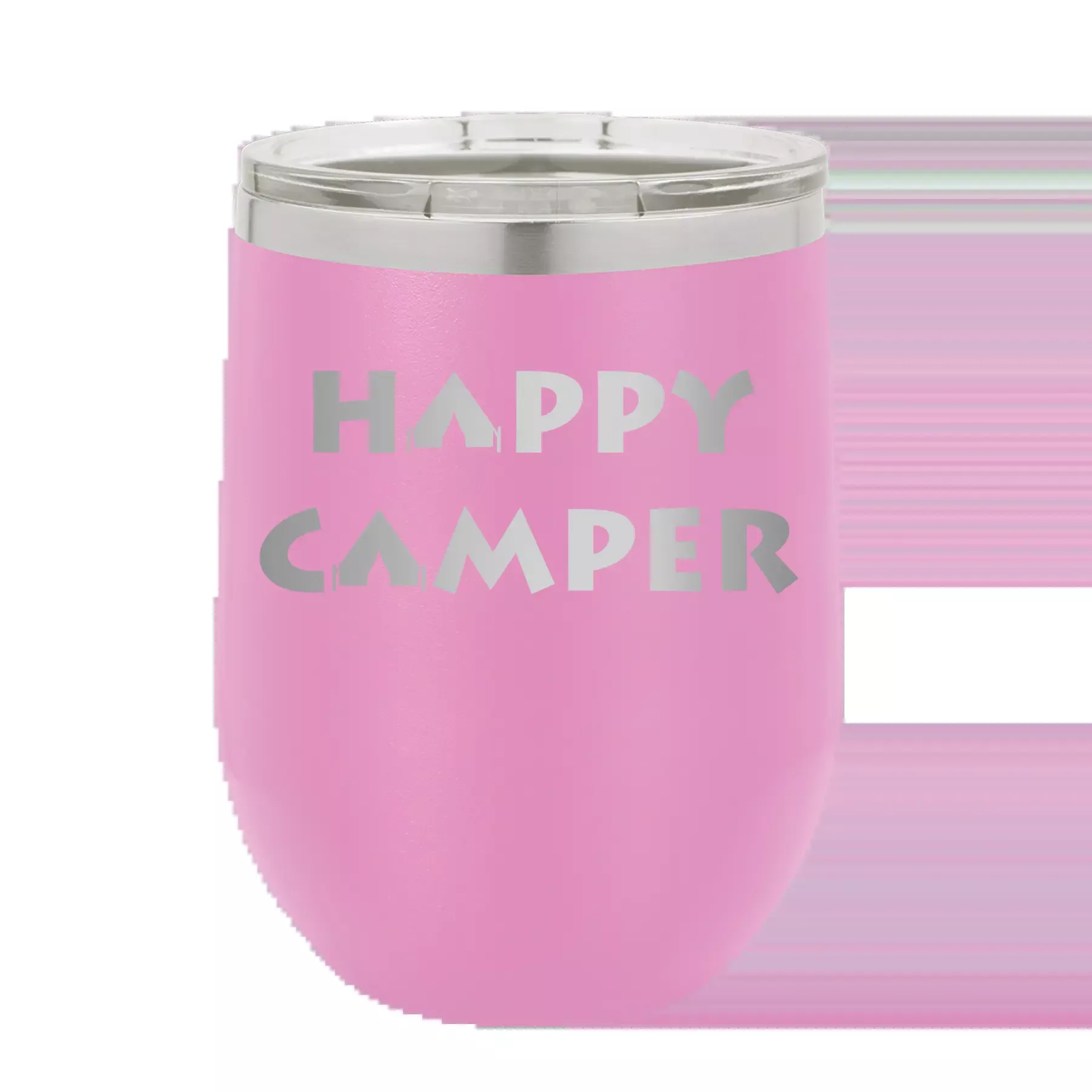 Happy Camper Wine Cup | Light Purple