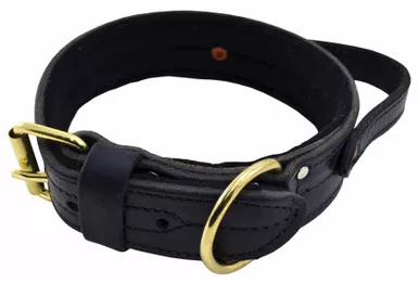 Heavy Leather Agitation Felt Collar with Handle
