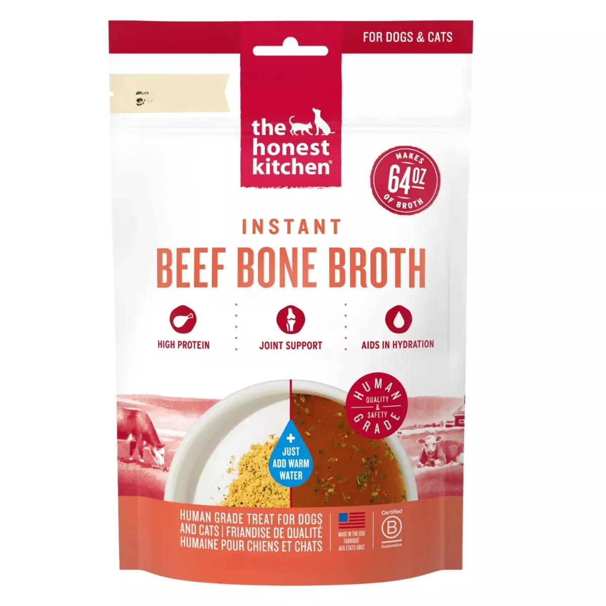 The Honest Kitchen Daily Boosters for Dogs - Beef Bone Broth