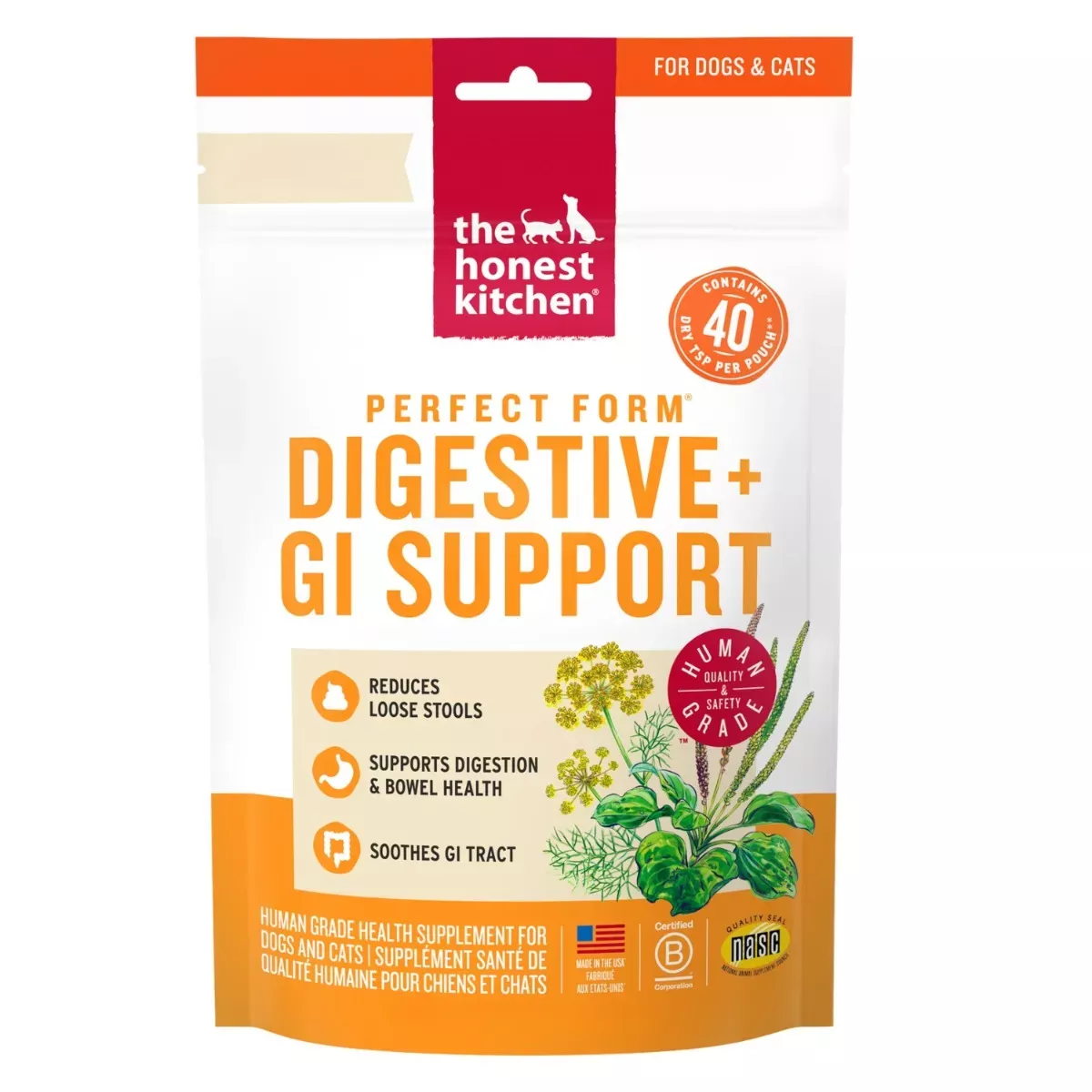 The Honest Kitchen Perfect Form for Pets - Herbal Digestive Supplement