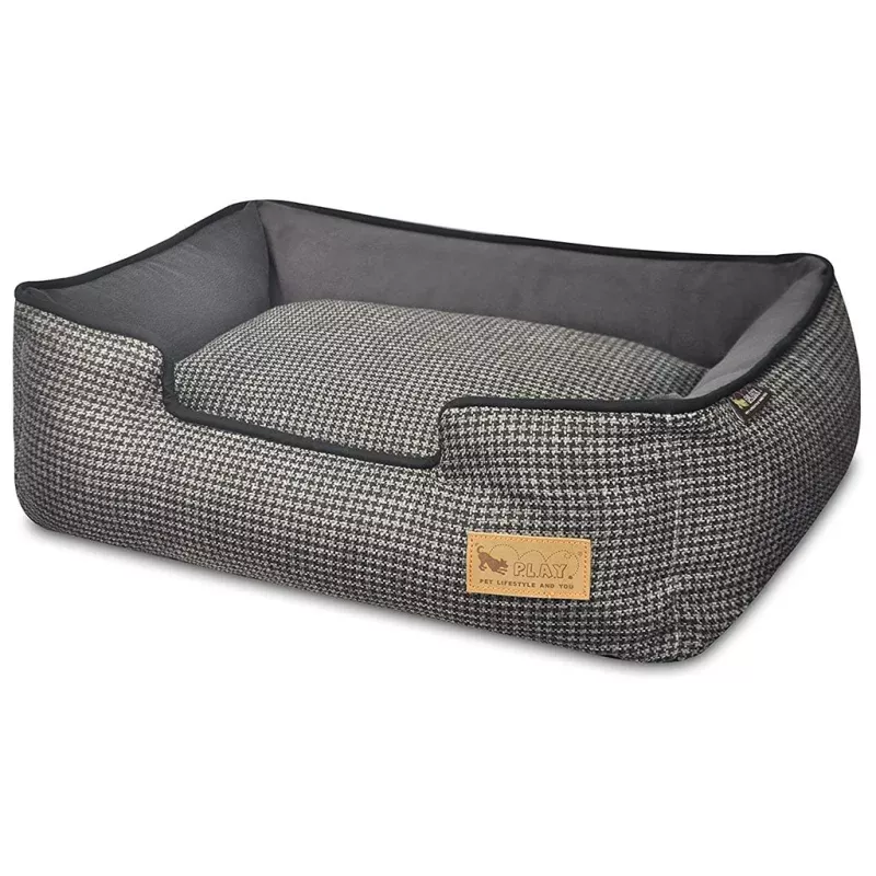 Houndstooth Black/Gray Lounge Bed
