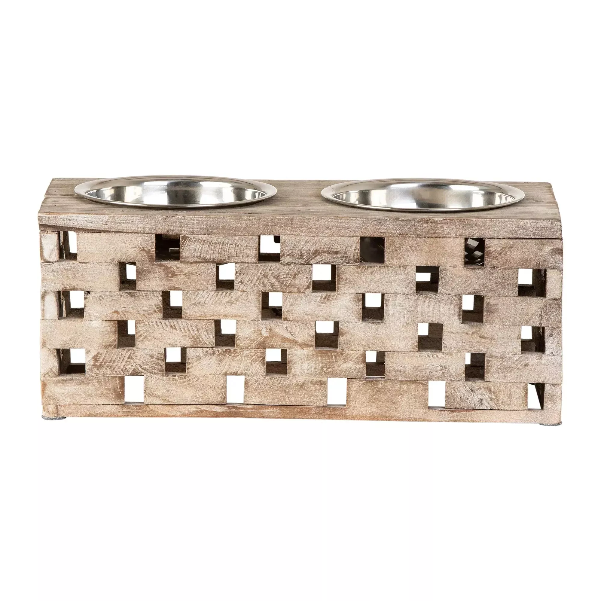 Huntley Pet Elevated Dog and Cat Double Bowl Feeder