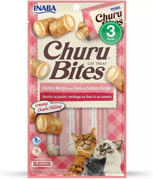 Inaba Churu Bites Chicken Wraps with Tuna and Salmon