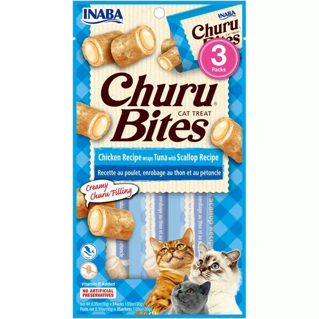 Inaba Churu Bites Chicken Wraps with Tuna and Scallop